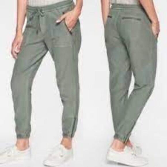 Athleta Grey Farallon Pants Zip Ankle Size 8 - Picture 1 of 7